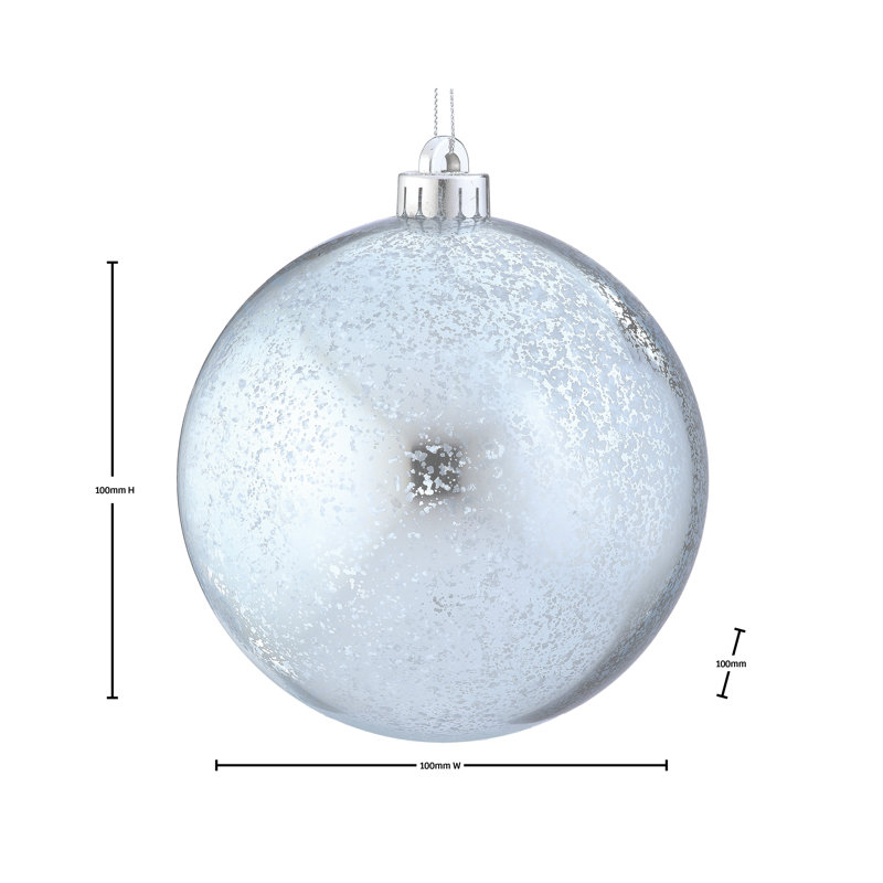 Ornement boule de mercure en plastique incassable 200 mm 