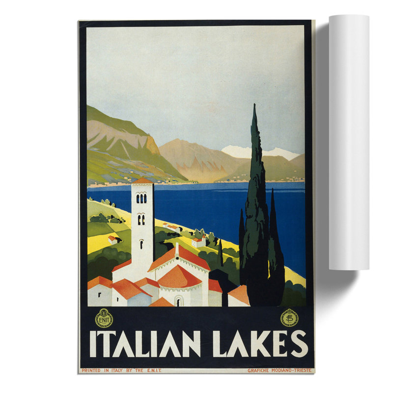 Vintage Travel Italy - No Frame Print, 42cm H x 30cm W x 0.1cm D
