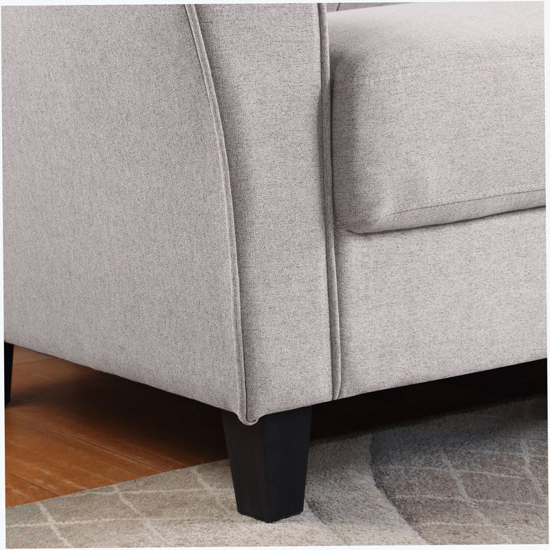 Chaise d'appoint Callicoat, Mélange de lin gris clair