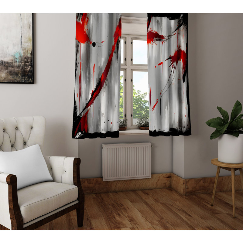 Paire de rideaux semi-transparents Elstow, L 40 po x L 82 po