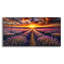  'Lavender Fields Sunrise' by Rey Klimt Acrylic Glass Wall Art, 48" x 24"