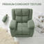Fauteuil inclinable manuel avec coussins rembourrés, canapé simple en velours côtelé pour salon, cinéma maison, vert sauge