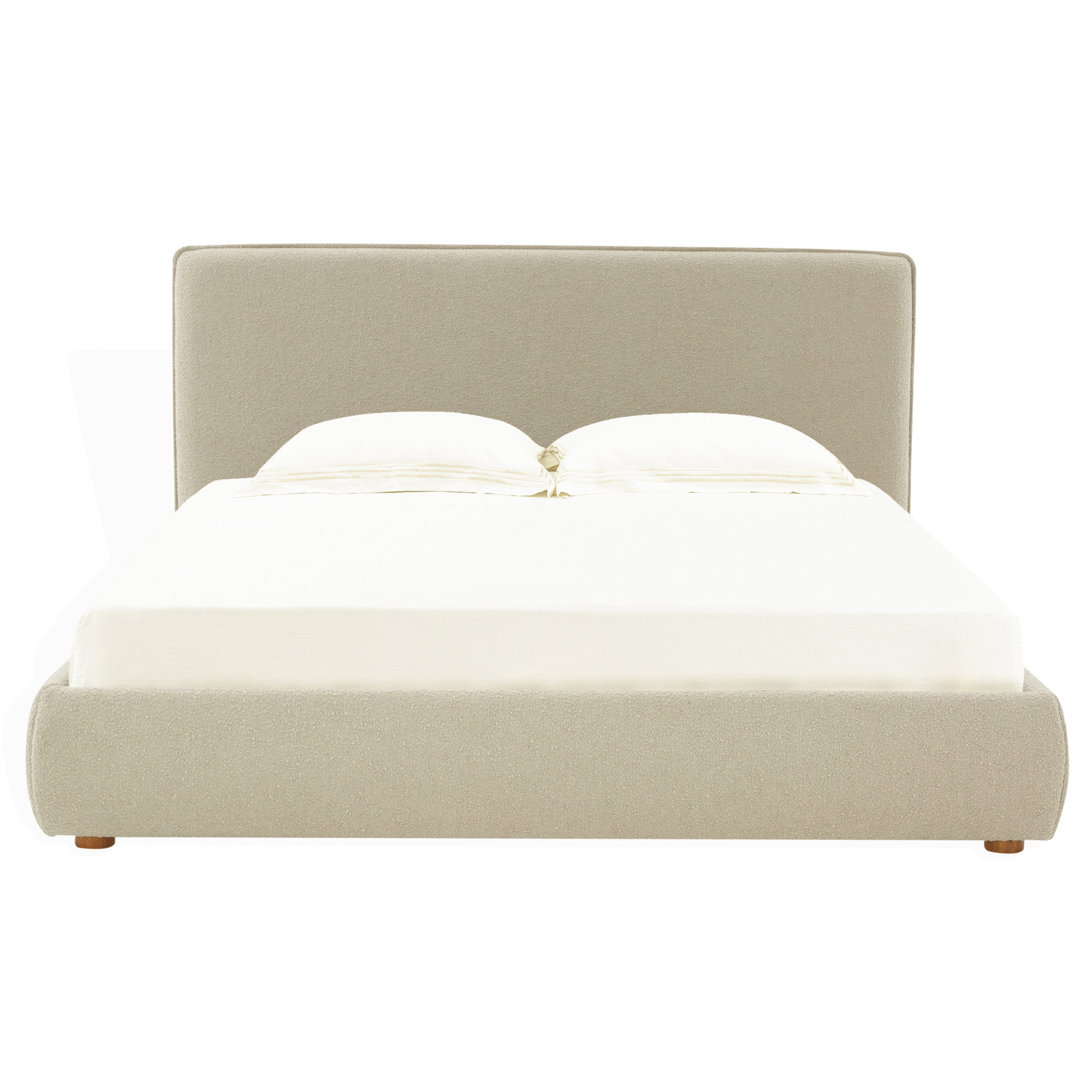 Callahan Linen Upholstered Bed, Full / Double, Oatmeal Boucle
