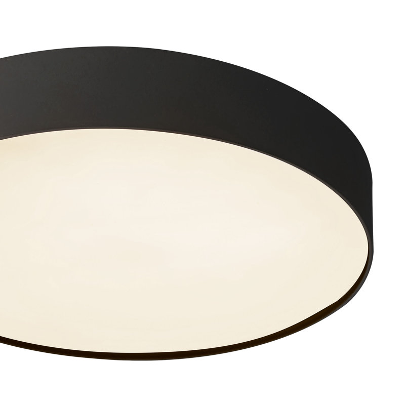 Rynn 5-in Black dimmable LED Flush Mount, Matte Black
