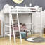 Lit mezzanine simple pour enfants avec garde-corps-70273722