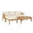 Uriel Solid Acacia Wood Conversation Set with Cushions