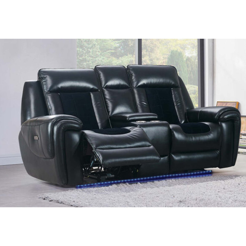 Power Console Reclining Sofa With Led