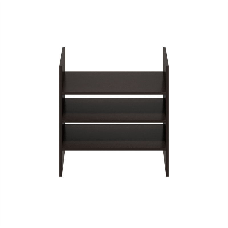 Furinno Cubicle 3-Shelf File Organizer Cube Insert in Dark Oak (Does not fit IKEA Kallax Shelving), Dark Oak