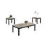 Finition gris clair 3 pièces table basse 1 table basse 2 tables de bout en faux marbre avec pieds en bois