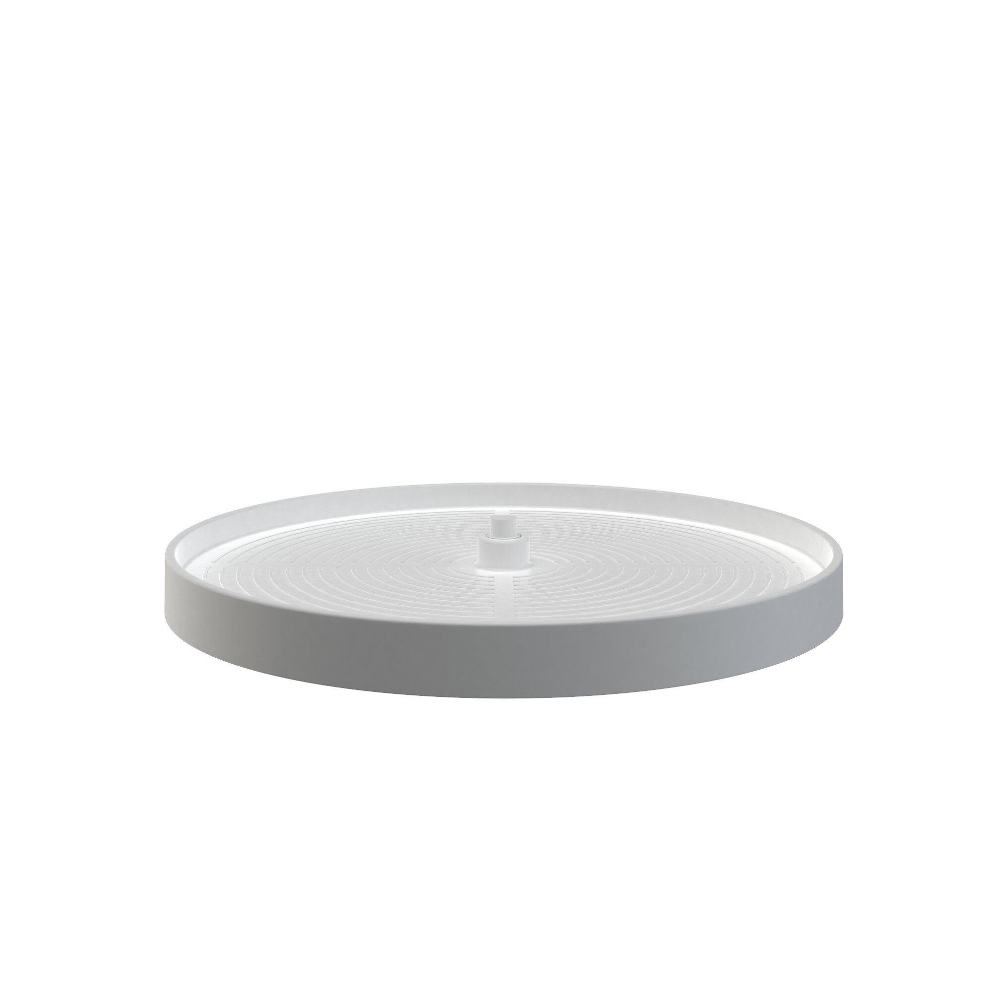 OXO 1-Tier White Plastic Full Circle Tabletop Lazy Susan in the