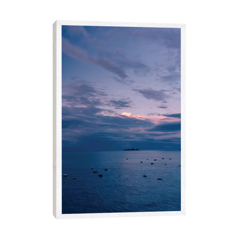 Positano Sunrise VIII by Bethany Young - Print on Canvas, White Framed, 101.6cm H x 66.04cm W x 3.81cm D