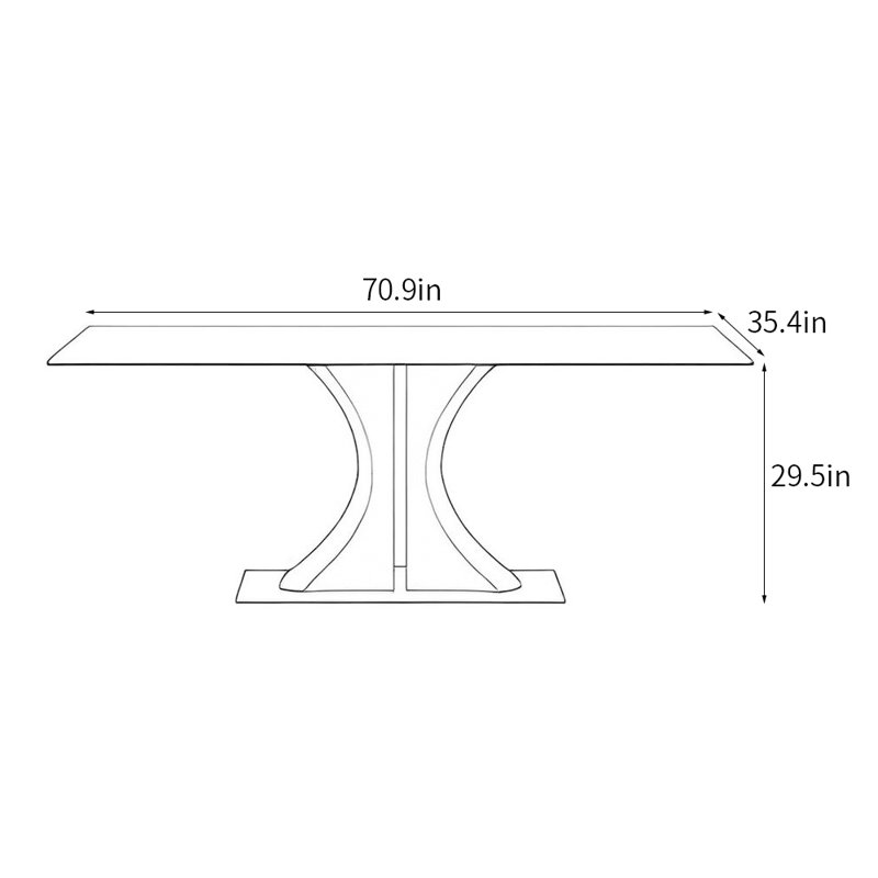 Maly, 29.5”H x 70.9”L x 35.4”W