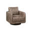 Similicuir, fauteuil pivotant, style Mid-Century moderne, taches relaxantes, base en bois transitionnelle, ressort, rembourrage en mousse, bois massif-756742948