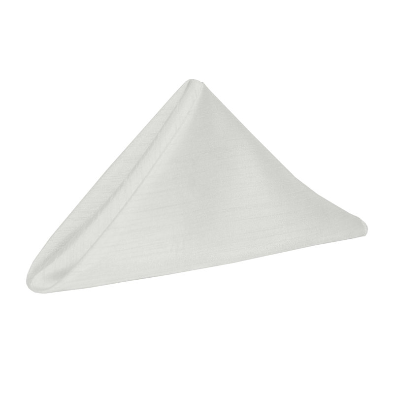 Yulia Silk Square Napkin, White, 20" x 20"
