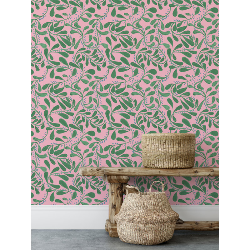 Susan Hable Floral Wallpaper Double Roll, Watermelon