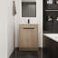 Meuble-lavabo autoportant avec lavabo en céramique