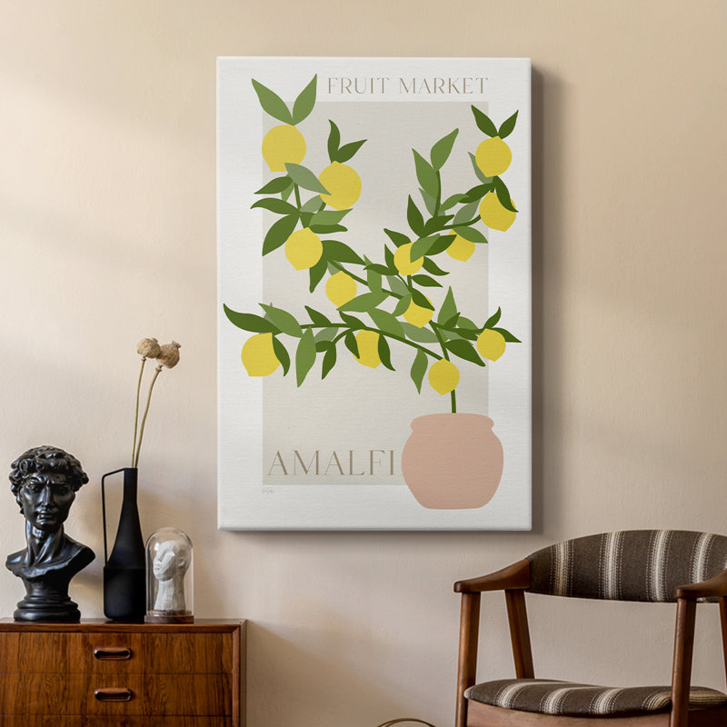 Affiche de citron Amalfi - galerie Cavas personnalisée, H 48 po x l 32 po