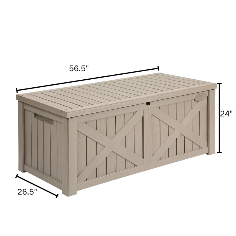 Boîte de rangement 150 gallons résistante à l'eau, Beige