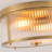 2-light Gold Glass Drum Flush Mount