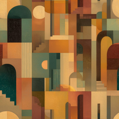 Mid Century Modern Wallpaper Retro Geometric Wall Mural