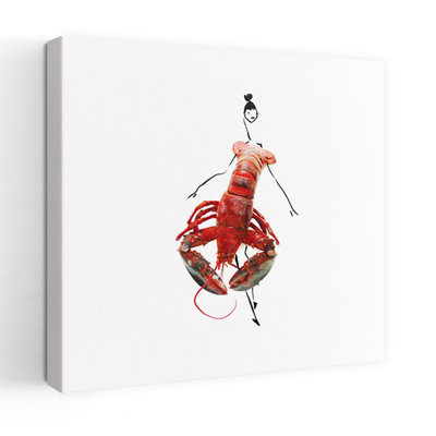 Art mural fantaisiste et homard fantaisiste