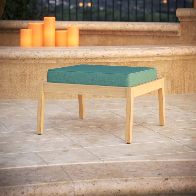 Sunbrella® Outdoor Ottoman Cushion, 3.5" H x 23.5" W x 20.5" D, Sunbrella® Cast Breeze