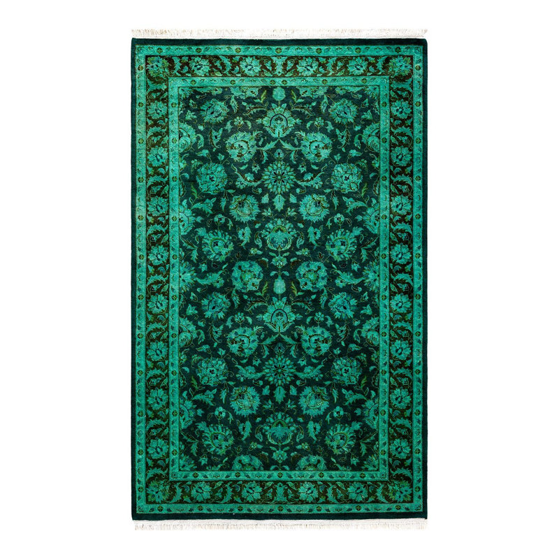 Fine Vibrance One-of-a-Kind 3' 2" X 5' 2" Hand Knotted Area Rug