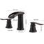 8 po Robinet pour salle de bain à 2 poignées Waterfall avec drain escamotable noir mat-110222565