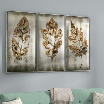 Darby Home Co Framed Traditional On Canvas 3 Pieces Painting & Reviews ...