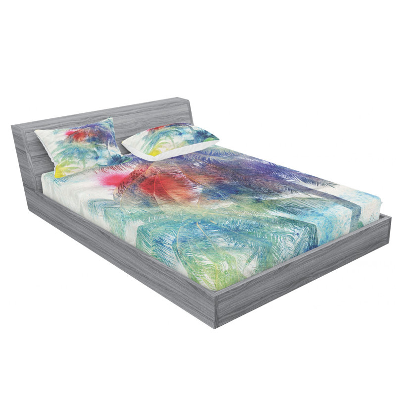 Microfiber Sheet Set, Queen Sheet Set with Fitted Sheet