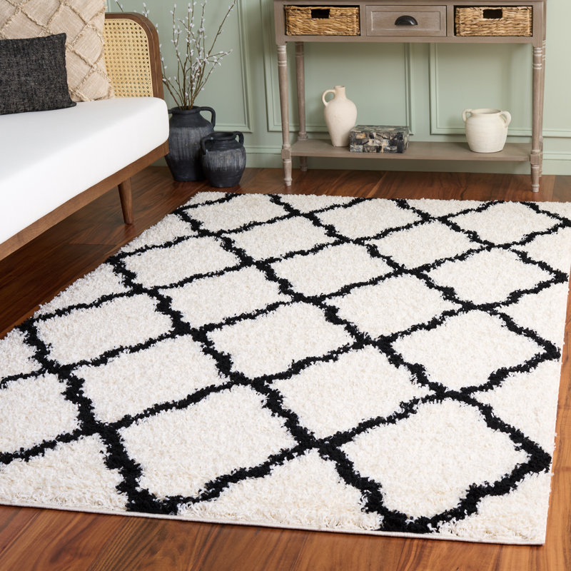 Tapis géométrique à poils longs Gastelum Sgd-Dallas, Rectangulaire 8 pi x 10 pi