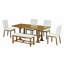 Ensemble de table de salle à manger extensible 6 pièces Farmhouse-115300148-115300150