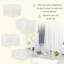 Clôture en plastique portative 12 panneaux pour lapins Chinchilla cochon d'Inde Pawhut