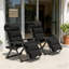 Ensemble de chaises longues inclinables et pliantes pour l'extérieur