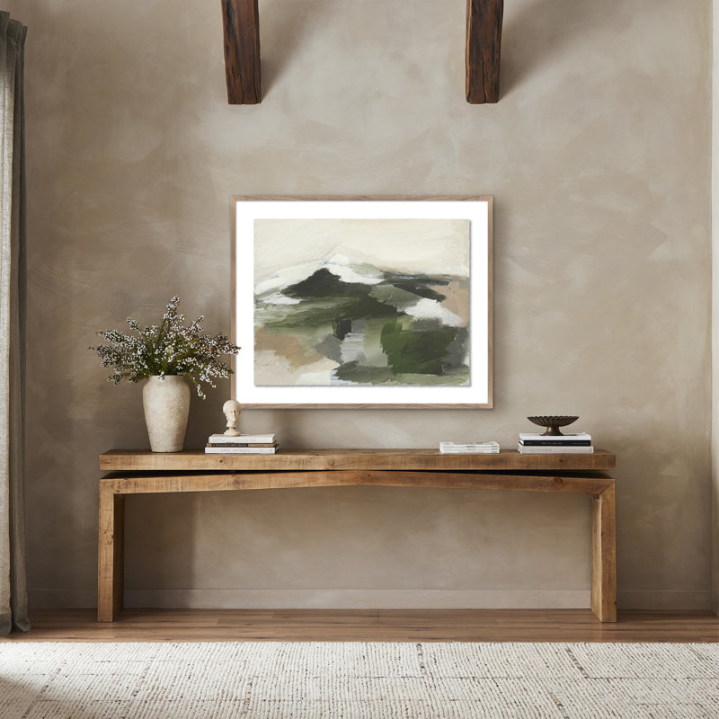 Quiet Splendor Painting by Melanie Biehle, Rustic Walnut Paper Single Picture Framed, 32.5" H x 40" W