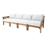 Monterey Teak Outdoor Deluxe Sofa with Sunbrella Cushions