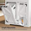 Armoire à linge avec 2 paniers amovibles, armoire à linge inclinable avec 2 tiroirs 