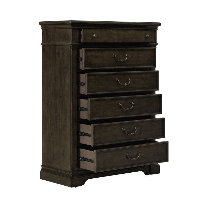 Commode 6 tiroirs Tawona avec tiroirs doublés de feutre et de cèdre