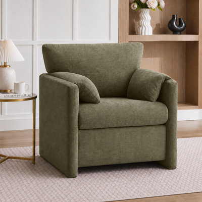 32.7'' Oversized Chenille Accent Chair
