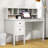 48" Home Office Writing Desk with USB-C Charging Ports & Power Outlets, Storage Drawers & 5-Cubby Hutch Workstation