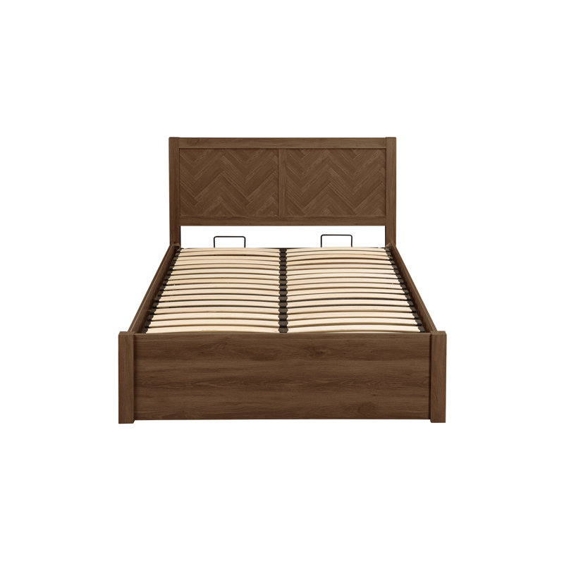 Mardell Ottoman Storage Bed, Walnut, Kingsize (5')