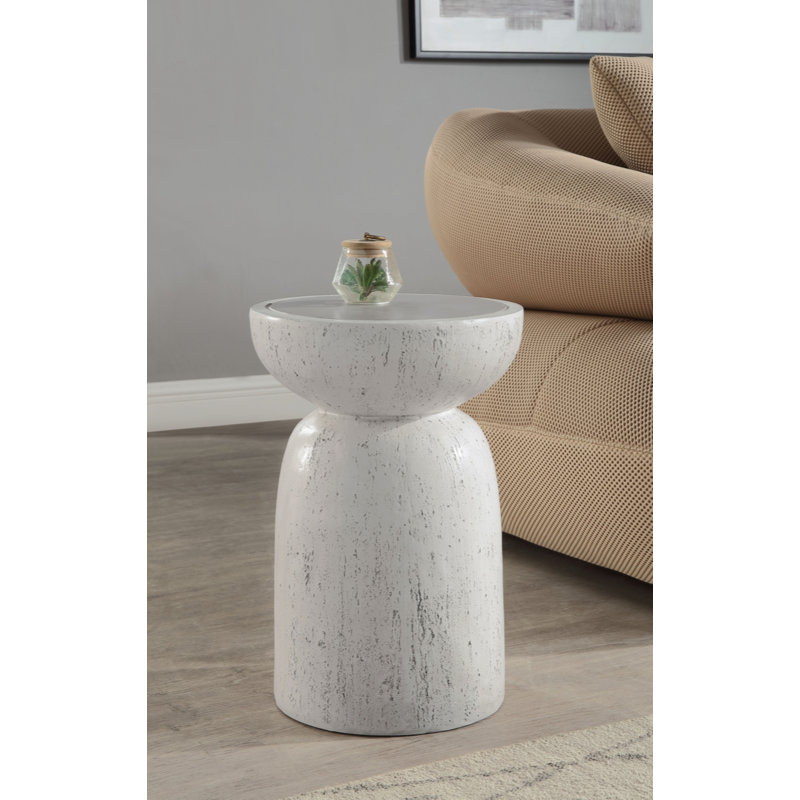 Modern Accent Table Fiber Concrete Accent Table Small Side Table Living Room Table