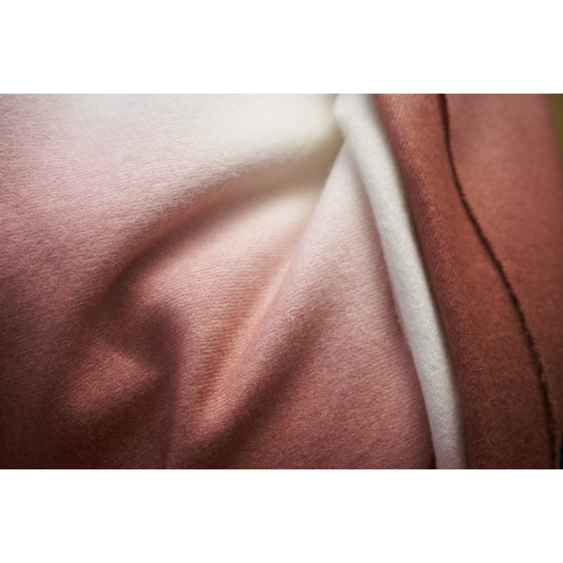 Hand-dyed Ombre Baby Alpaca Throw Blanket, Spice