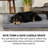 Paw-Quilted Deluxe L-Chaise Bolster Cooling Gel Memory Foam Dog Bed -77950464-77950467