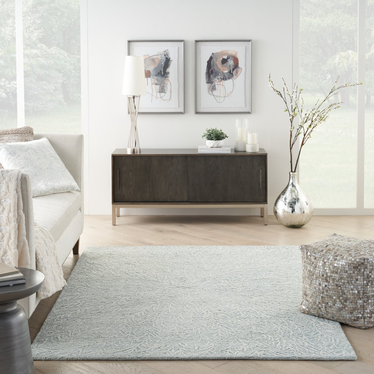 Tapis bleu clair Delmer Star