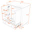 Meuble-lavabo simple autoportant 30 po avec plateau en céramique Nistance-993595717