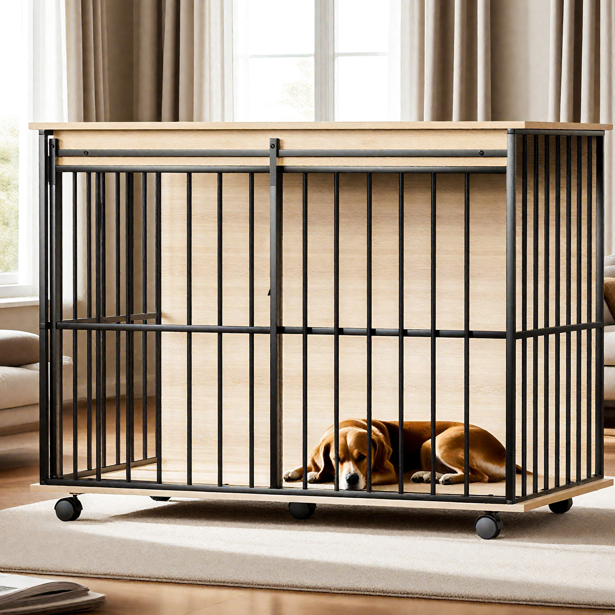 Photo inspiration: Picture Idea: Latitude Run Dog Crate Furniture Comfortable Rest For Medium To