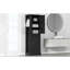 Black Bathroom Cabinet With Adjustable Shelf And Hook - Projected Tall Moulded