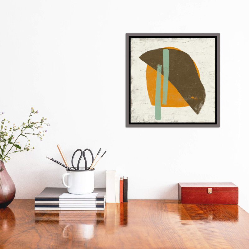 « mobile v » par juin erica vess-print, Toile encadrée de bois rustique foncé, H 18 po x l 18 po x 1,5 po