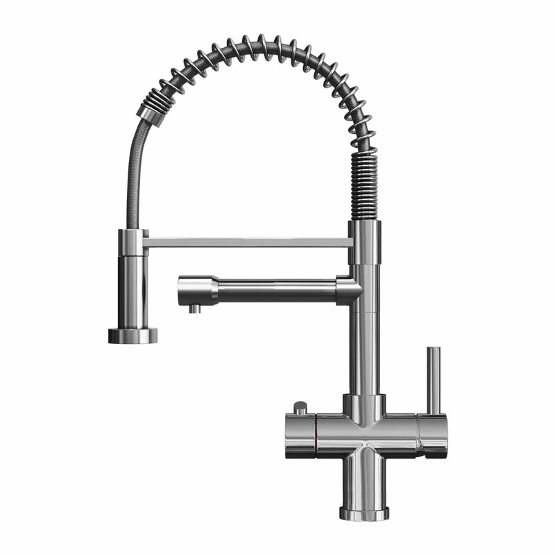 Fohen Pull Out Touch Kitchen Faucet, Polished Chrome